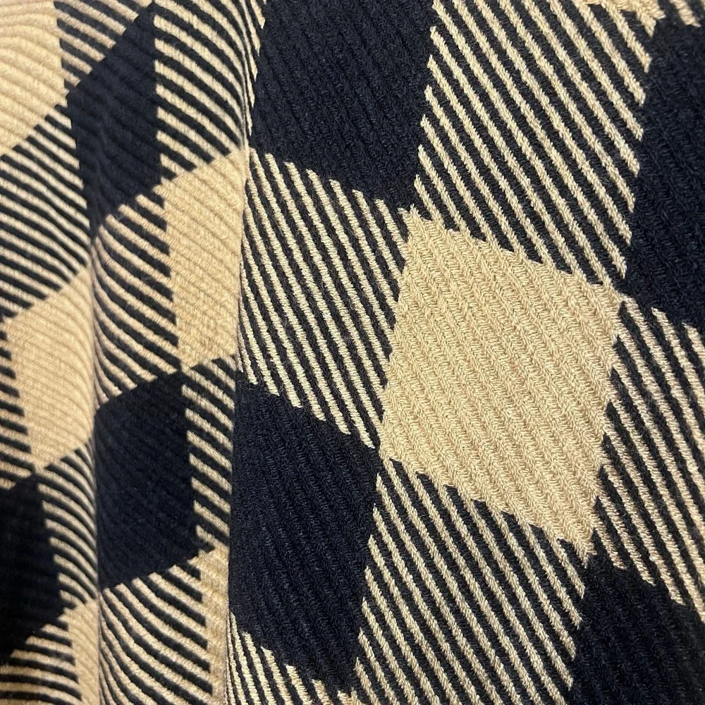LOFT Ann Taylor Women's Camel Buffalo Plaid Blanket Wrap Size‎ M/L